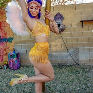 3 Piece Fringe Set in Gold